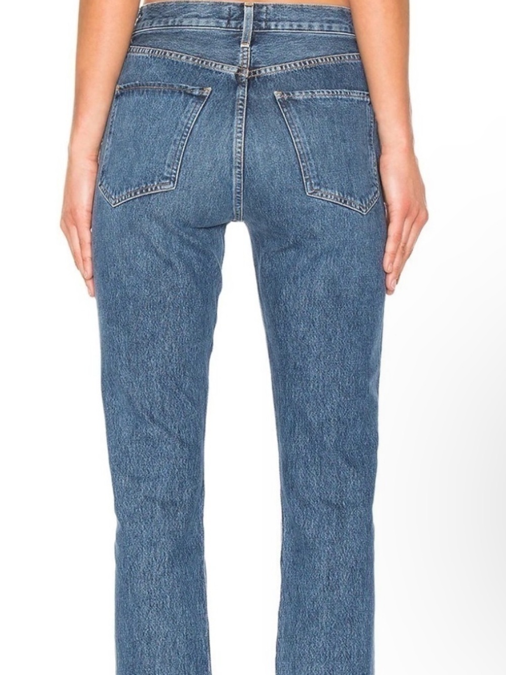 Agolde Hi Rise Crop Riley Jeans - Picture 3 of 7